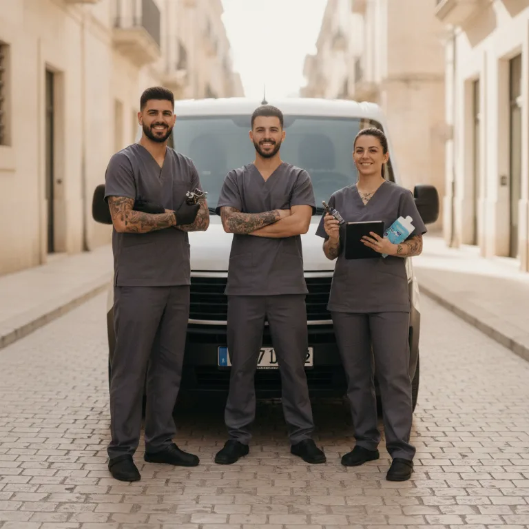 Tatuatore team a Pozzuoli